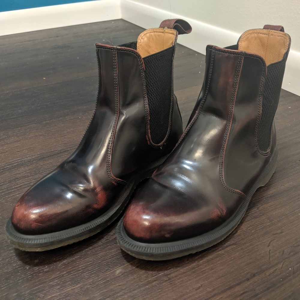 Doc Marten Flora Arcadia Boots - Cherry Red